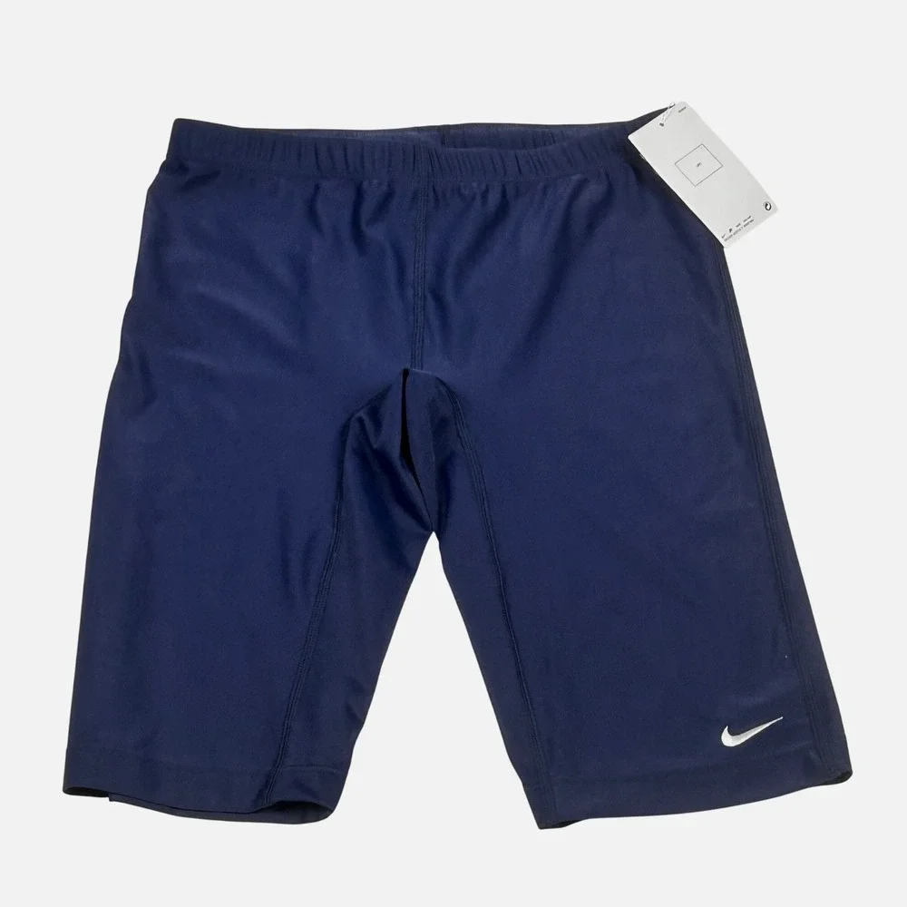 Nike Mens 34 Swim Jammer Navy Blue Performance Competitive Swimsuit NESS8110 NEW